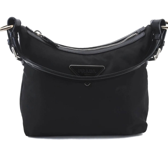Prada Handbags - PRADA Nylon Leather Shoulder Hand Bag Shoulder Bag Hobo